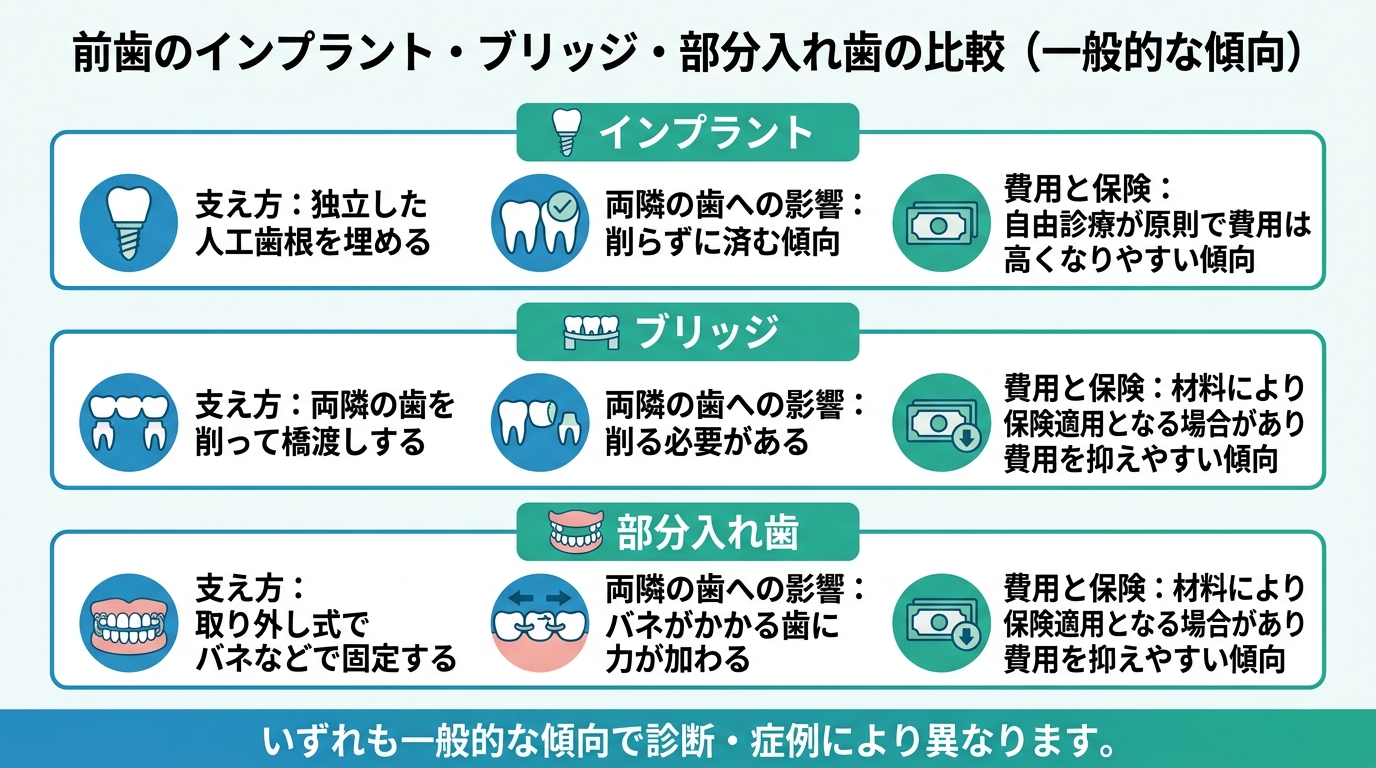3つの治療法の基本的な違い