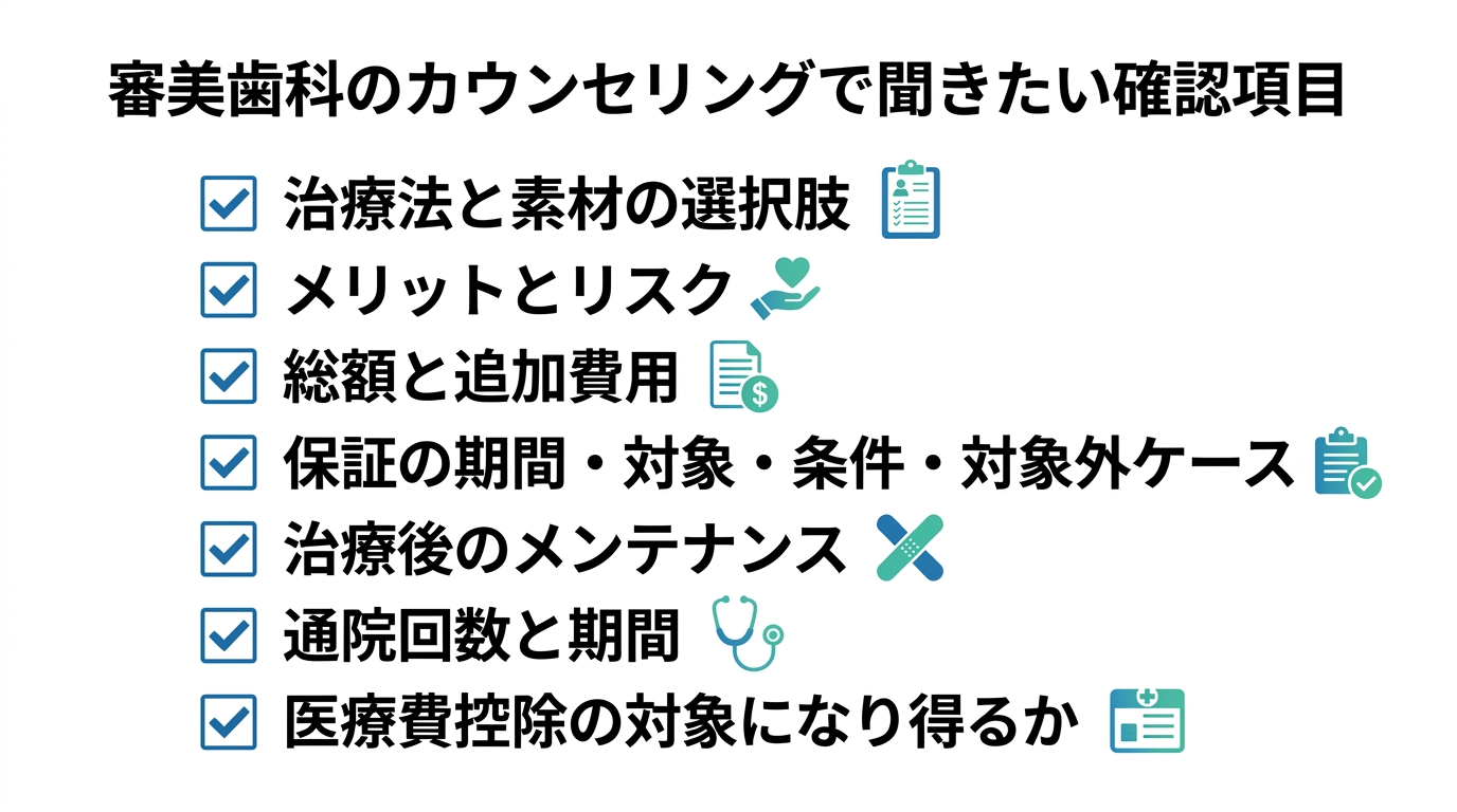 カウンセリングで必ず聞きたい質問リスト