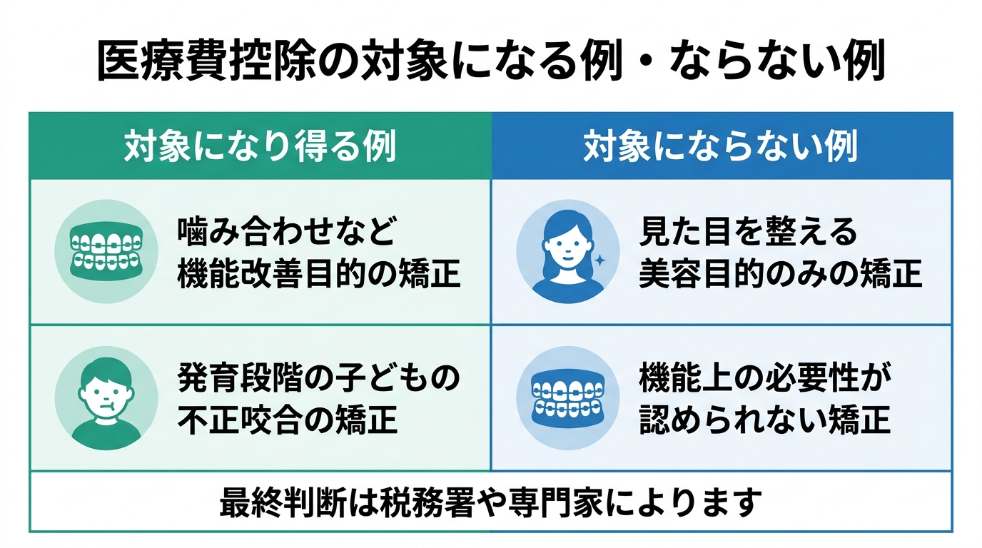 見た目を整える「美容目的のみ」は対象外